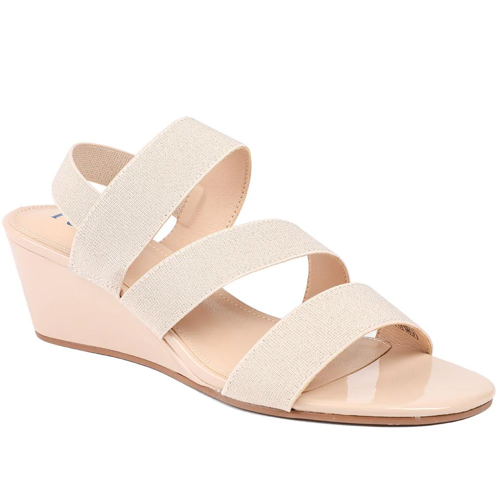 Smart Elasticated Fit Sandals - MAIN43000 / 328 878 - Beige