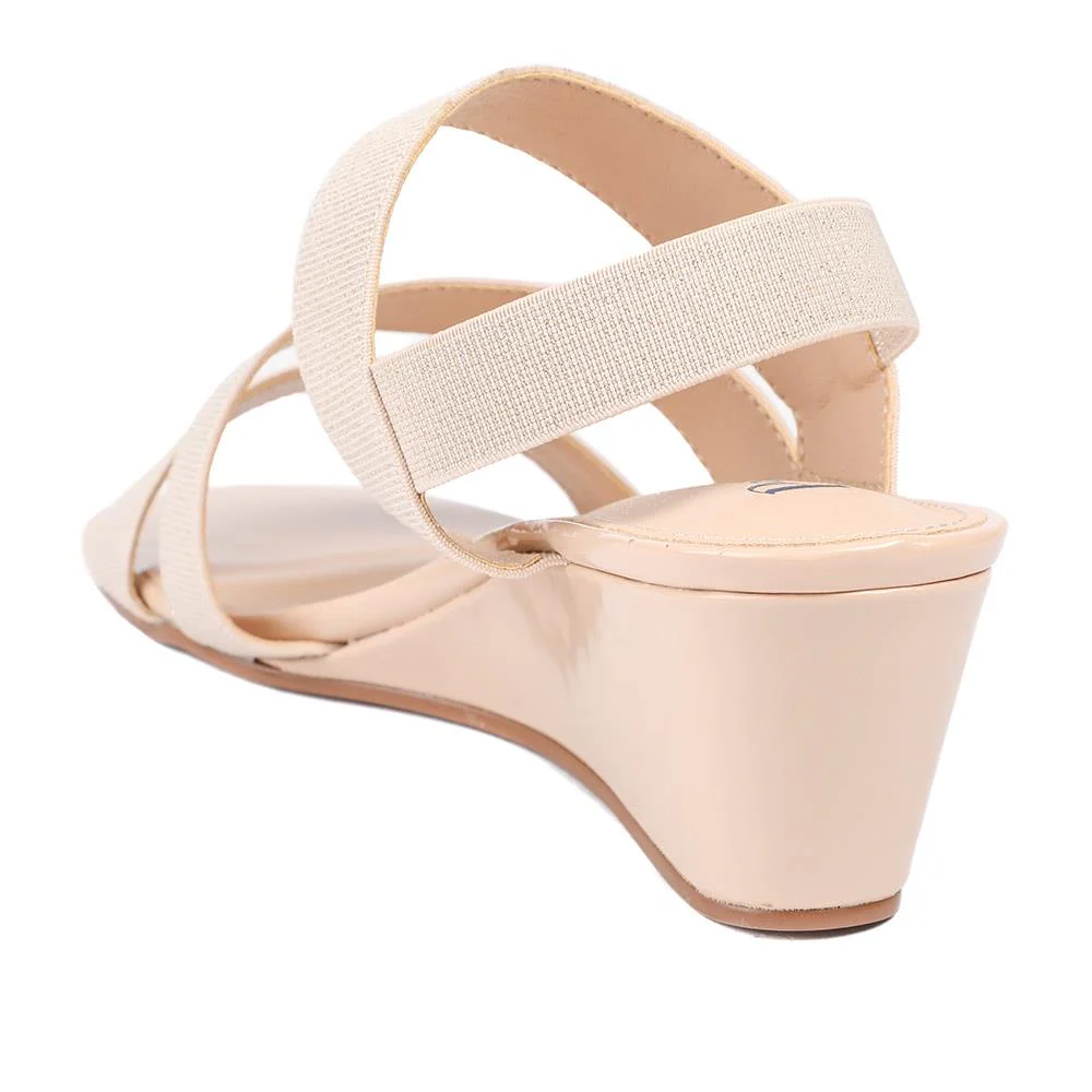 Smart Elasticated Fit Sandals - MAIN43000 / 328 878 - Beige - Image 3