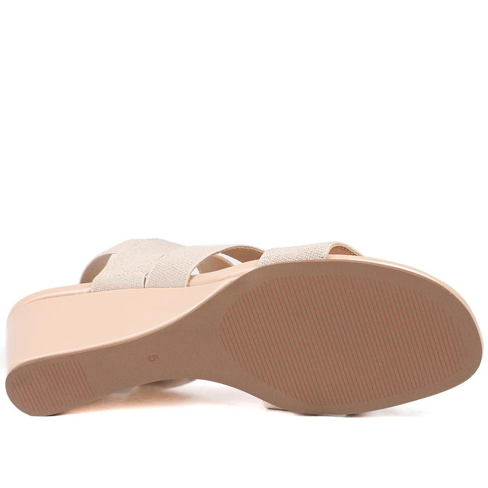 Smart Elasticated Fit Sandals - MAIN43000 / 328 878 - Beige - Image 5