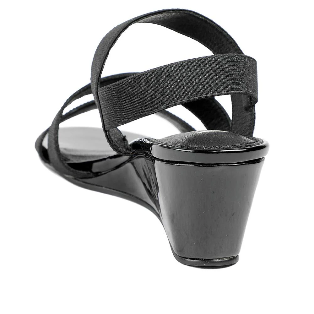 Smart Elasticated Fit Sandals - MAIN43000 / 328 878 - Black - Image 3