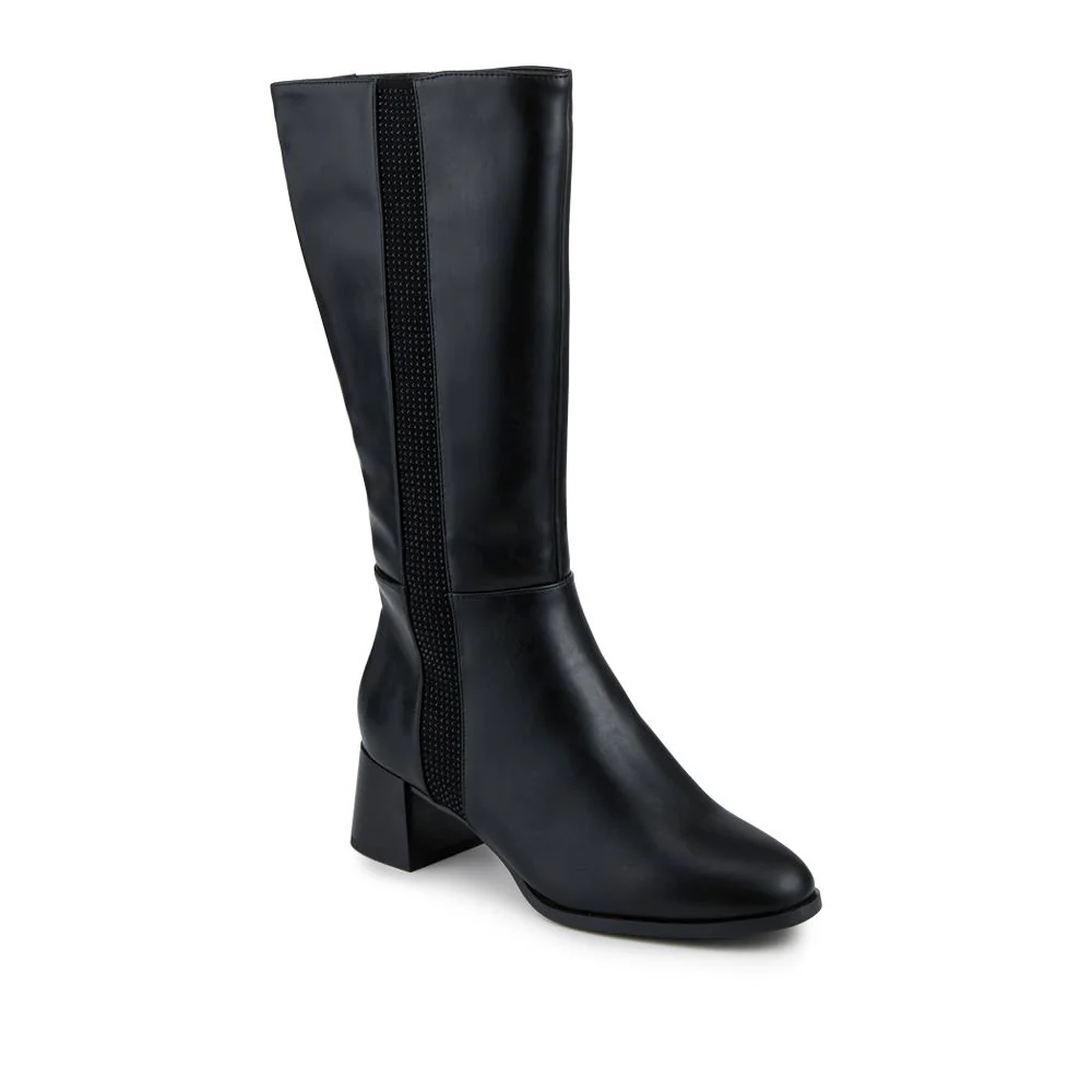 Smart Flare Heel Calf Length Boots - SANYI42020 / 328 054