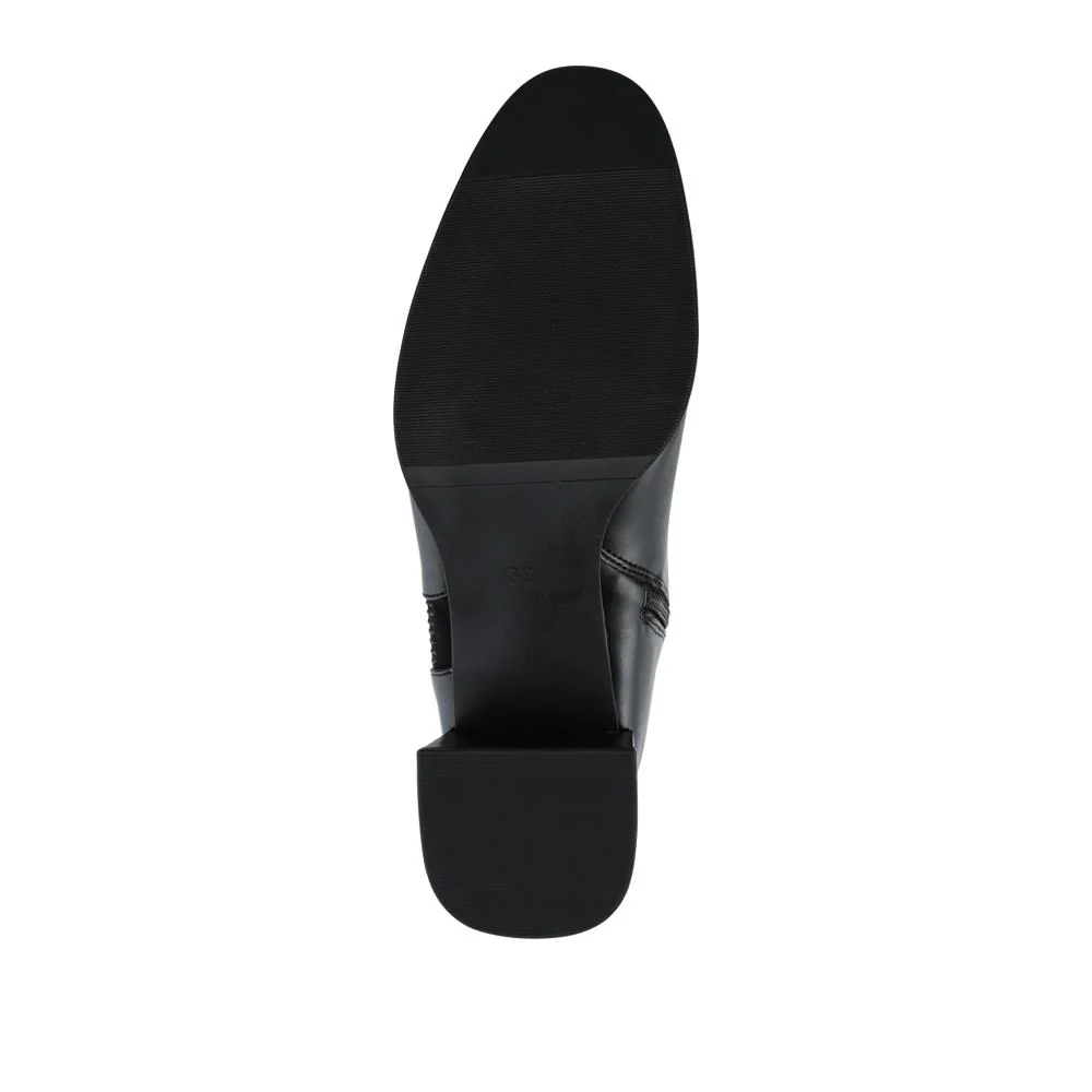 Smart Flare Heel Calf Length Boots - SANYI42020 / 328 054 - Black - Image 5