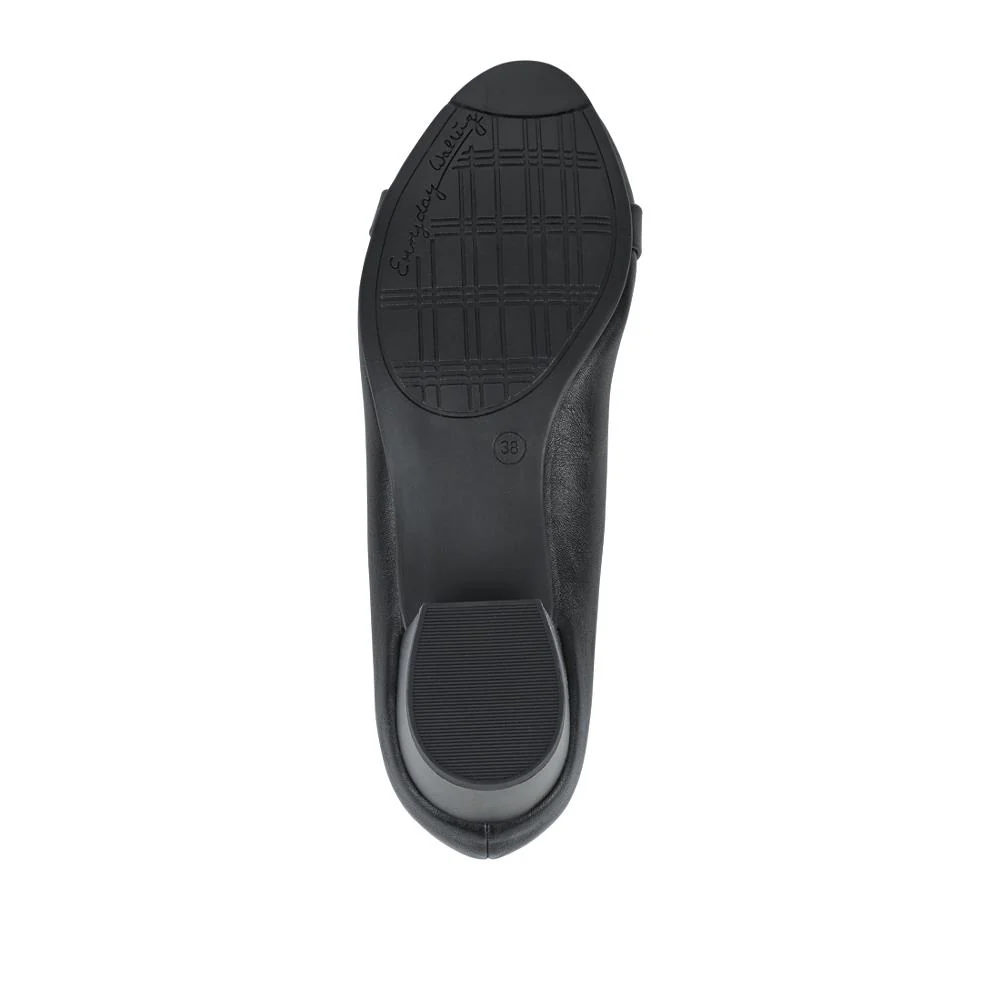 Smart Heeled Buckle Court Shoes - JANSP42005 / 327 781 - Black - Image 5