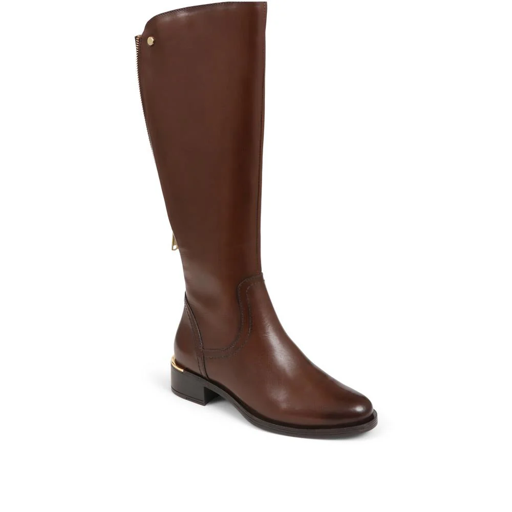 Smart Knee-High Boots - SAK38006 / 324 411 - Tan
