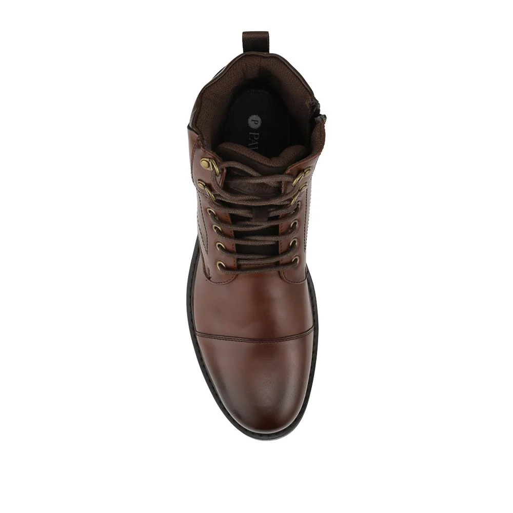 Smart Lace Up Ankle Boots - CHANG42002 / 328 267 - Brown - Image 4