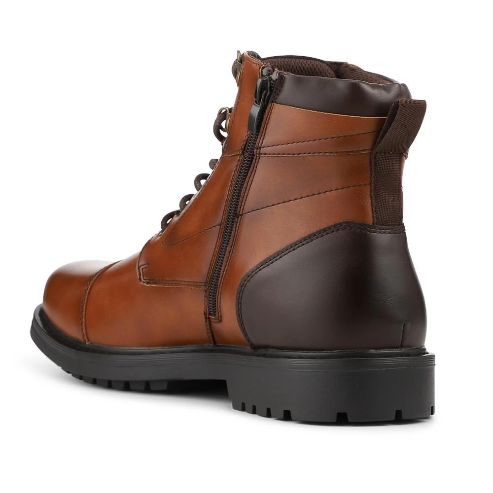 Smart Lace Up Ankle Boots - CHANG42002 / 328 267 - Tan - Image 3