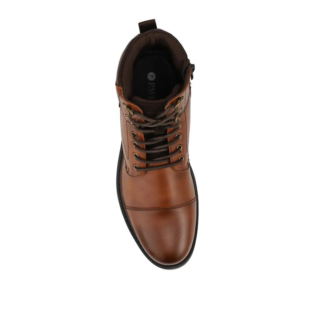 Smart Lace Up Ankle Boots - CHANG42002 / 328 267 - Tan - Image 4