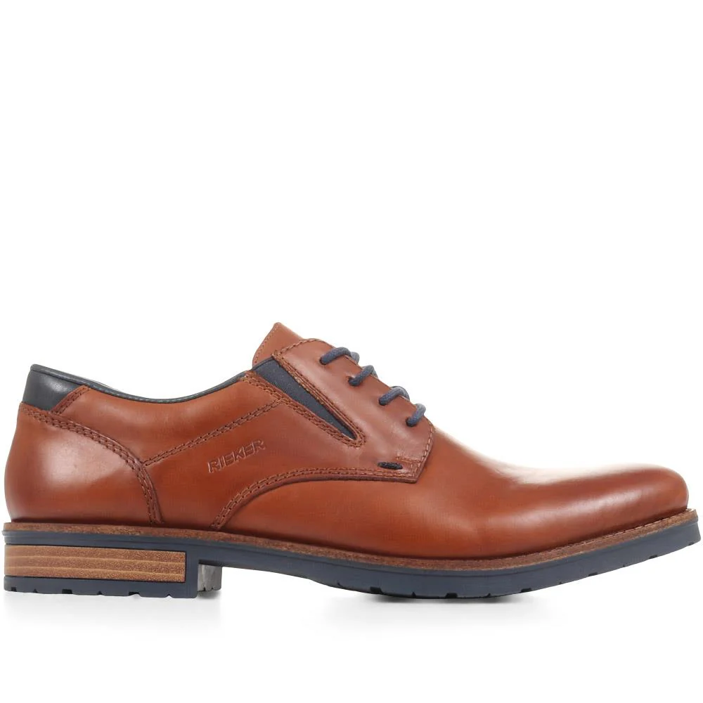 Smart Lace-Up Derby Shoes - RKR36517 / 322 380 - Tan - Image 2
