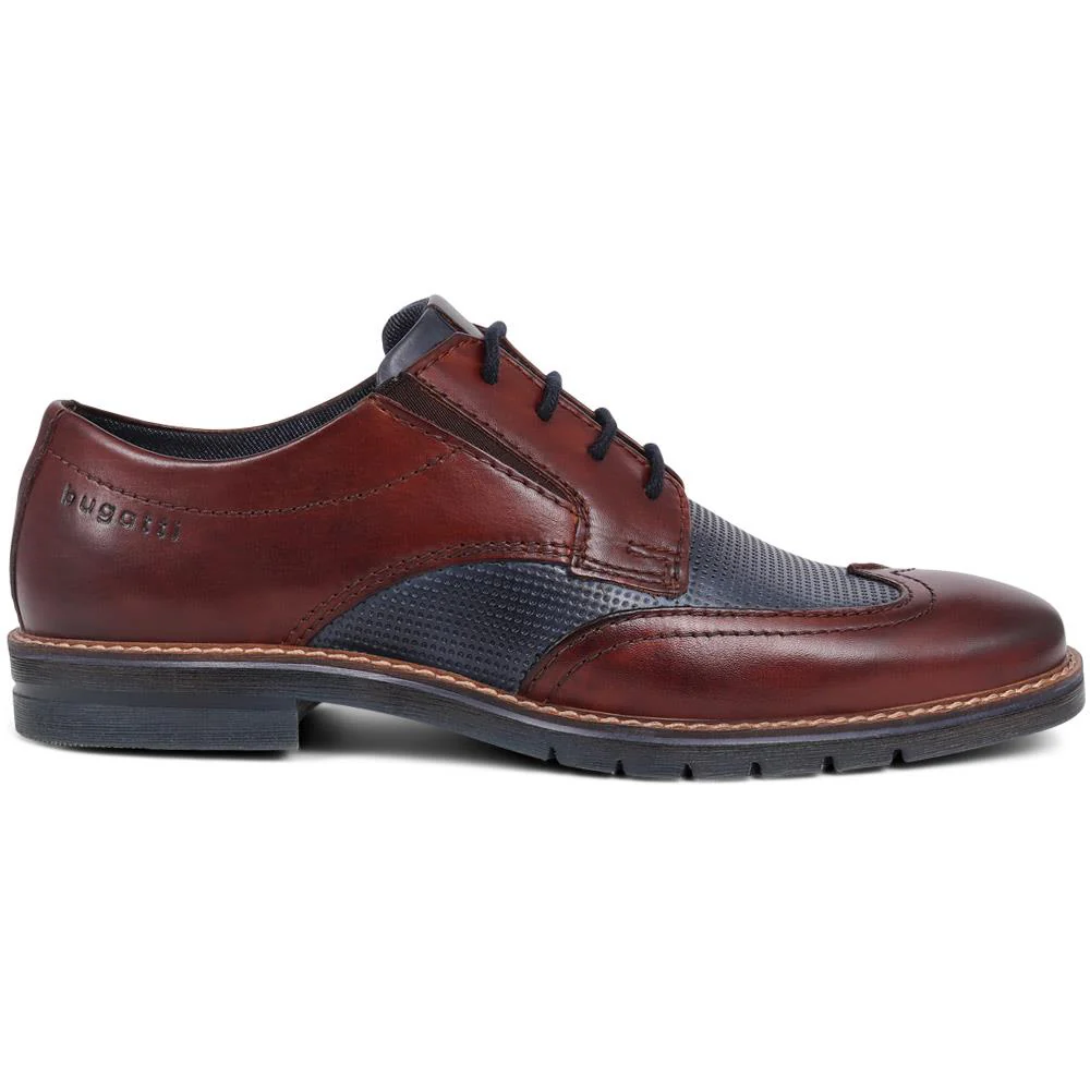 Smart Leather Derby Shoes - BUG39514 / 325 214 - Cognac - Image 2