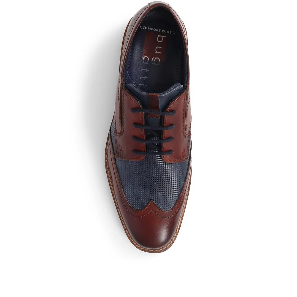 Smart Leather Derby Shoes - BUG39514 / 325 214 - Cognac - Image 5