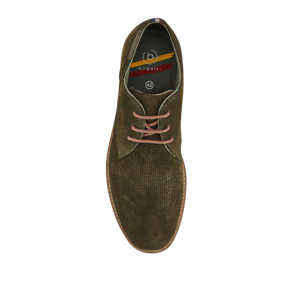 Smart Leather Desert Shoes - BUG41509 / 327 365 - Khaki - Image 4