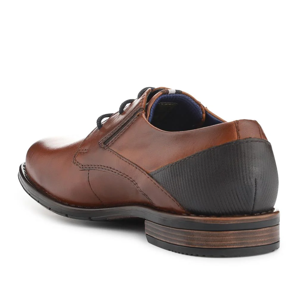 Smart Leather Lace-Up Shoes - BUG42503 / 327 673 - Cognac - Image 3