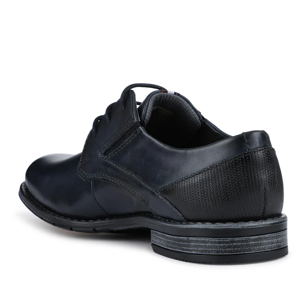 Smart Leather Lace-Up Shoes - BUG42503 / 327 673 - Navy - Image 3