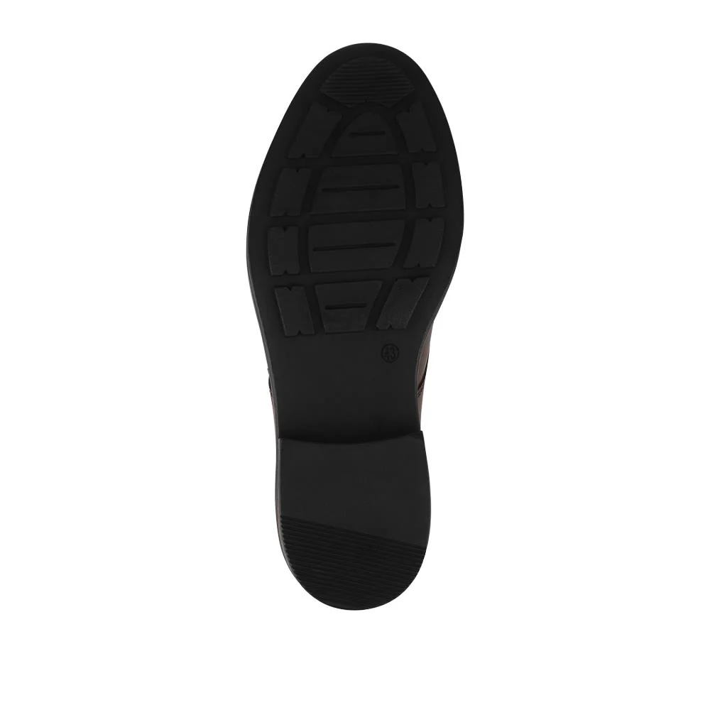 Slip On Smart Leather Shoes With Grip Sole - PARK42040 / 328 188 - Cognac - Image 5