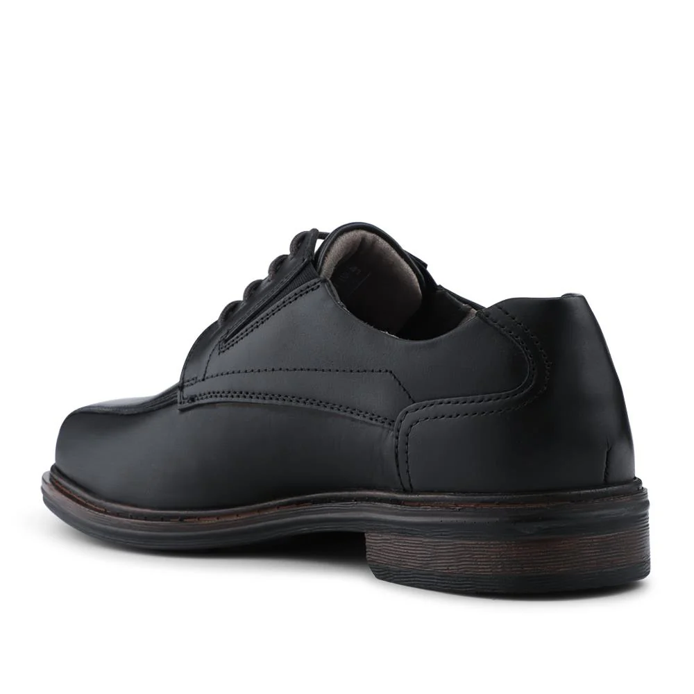 Smart Leather Lace Up Shoes - PARK42041 / 328 190 - Black - Image 3