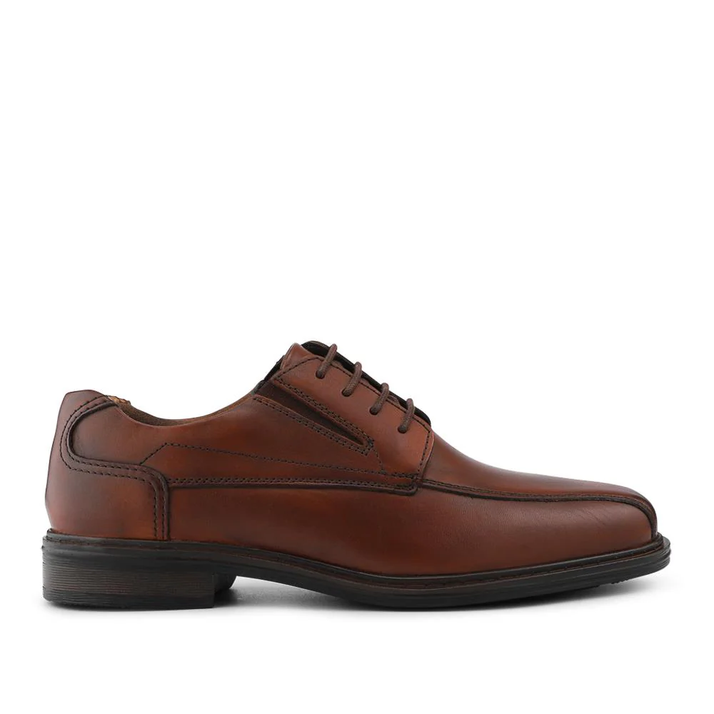 Smart Leather Lace Up Shoes - PARK42041 / 328 190 - Cognac - Image 2