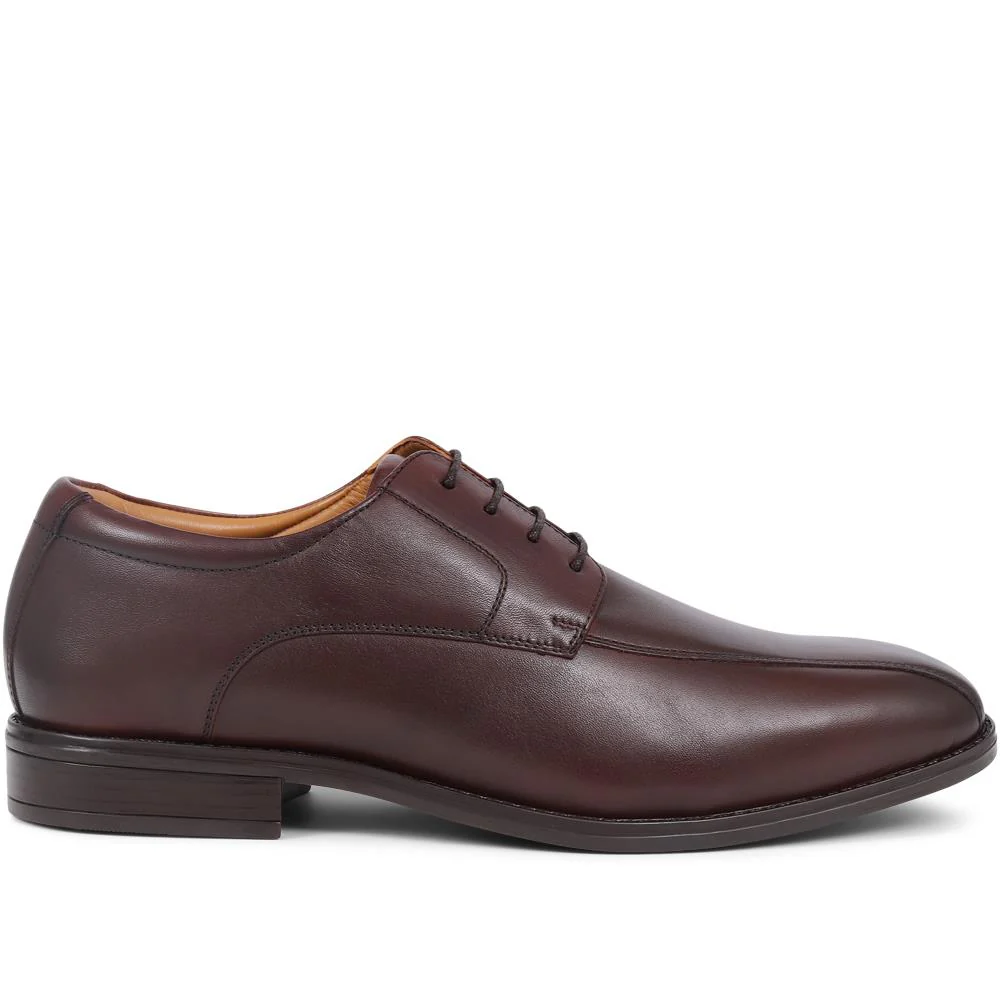 Smart Leather Lace-Up Shoes - PERFO39003 / 325 238 - Brown - Image 2