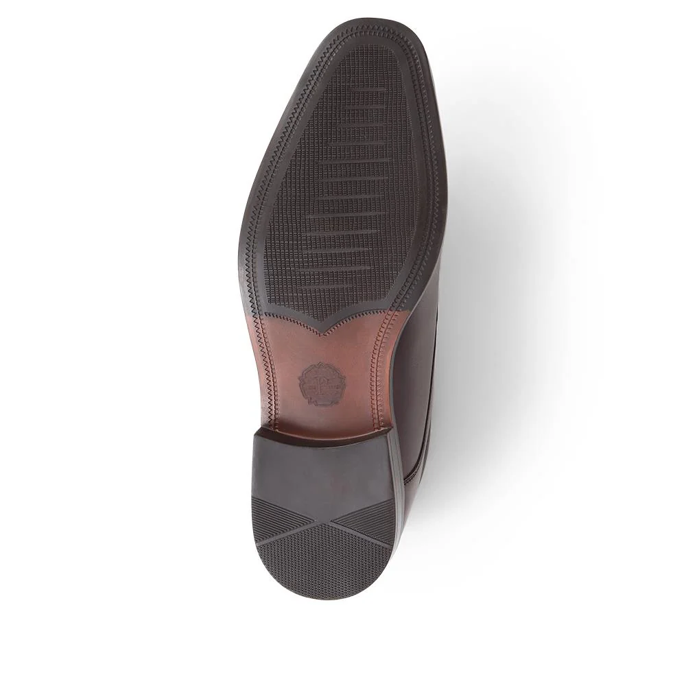 Smart Leather Lace-Up Shoes - PERFO39003 / 325 238 - Brown - Image 4