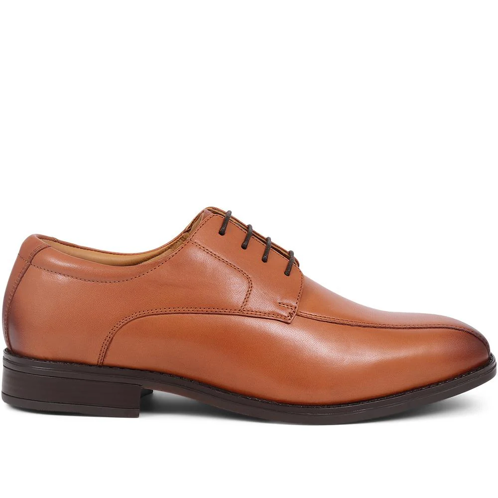 Smart Leather Lace-Up Shoes - PERFO39003 / 325 238 - Tan - Image 2