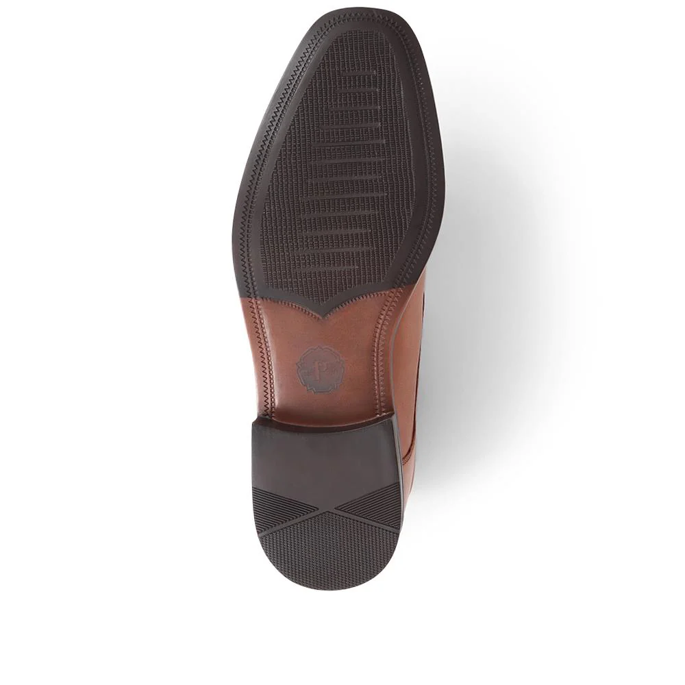 Smart Leather Lace-Up Shoes - PERFO39003 / 325 238 - Tan - Image 4