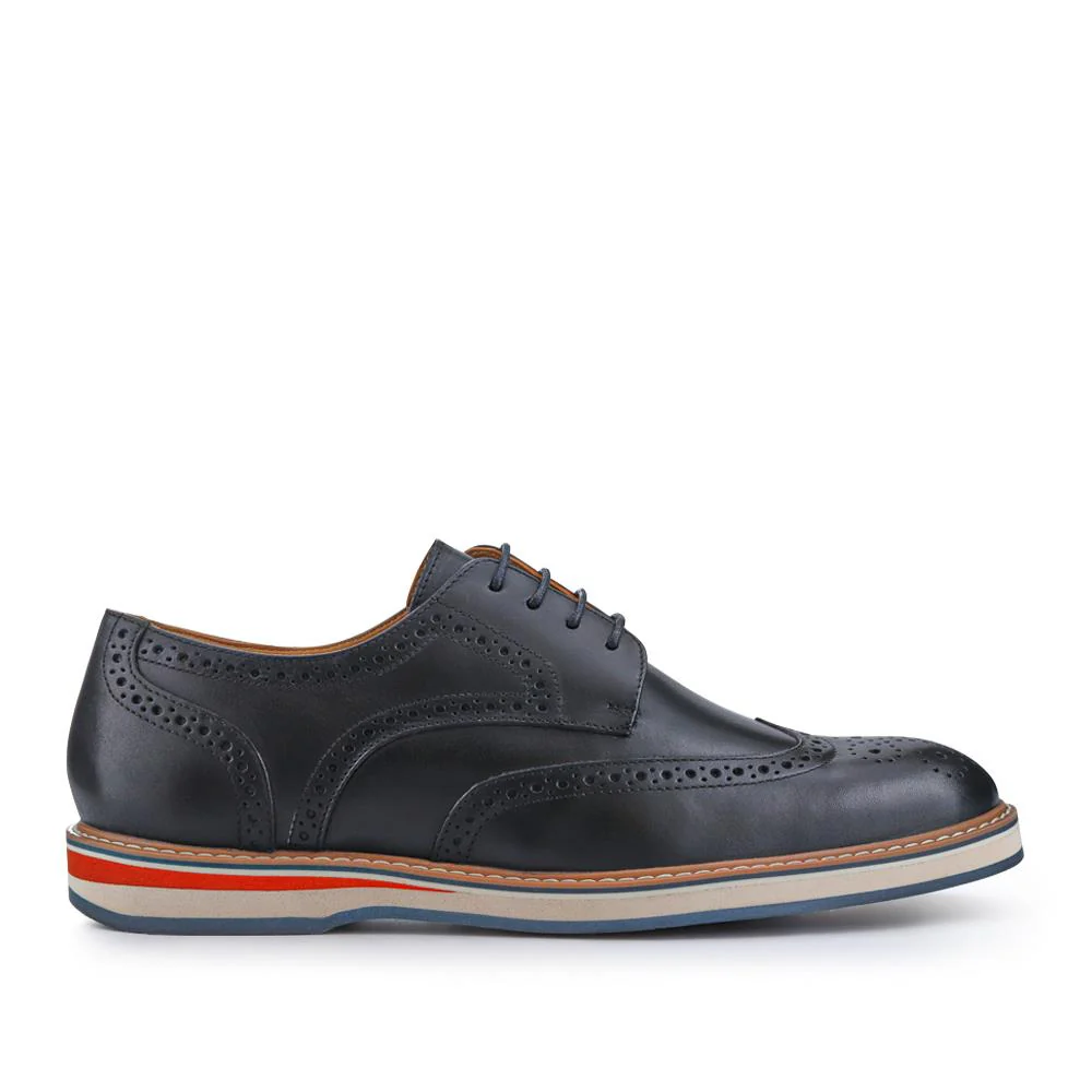 Smart Leather Lace-Up Shoes - PERFO41001 / 327 385 - Black - Image 2