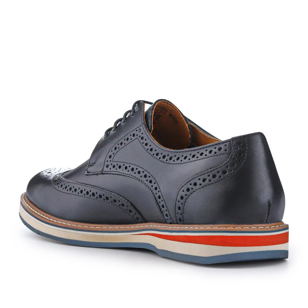 Smart Leather Lace-Up Shoes - PERFO41001 / 327 385 - Black - Image 3