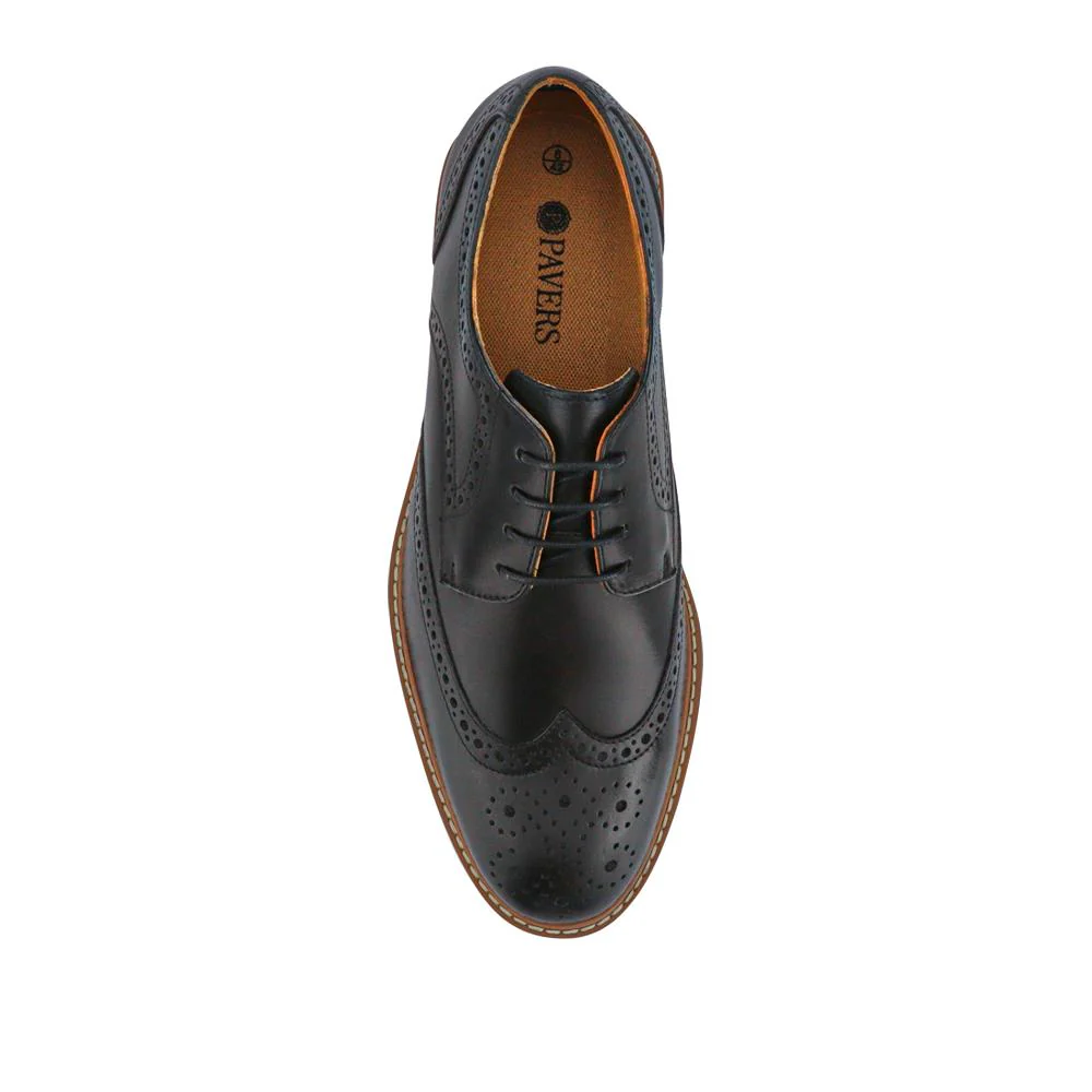 Smart Leather Lace-Up Shoes - PERFO41001 / 327 385 - Black - Image 4