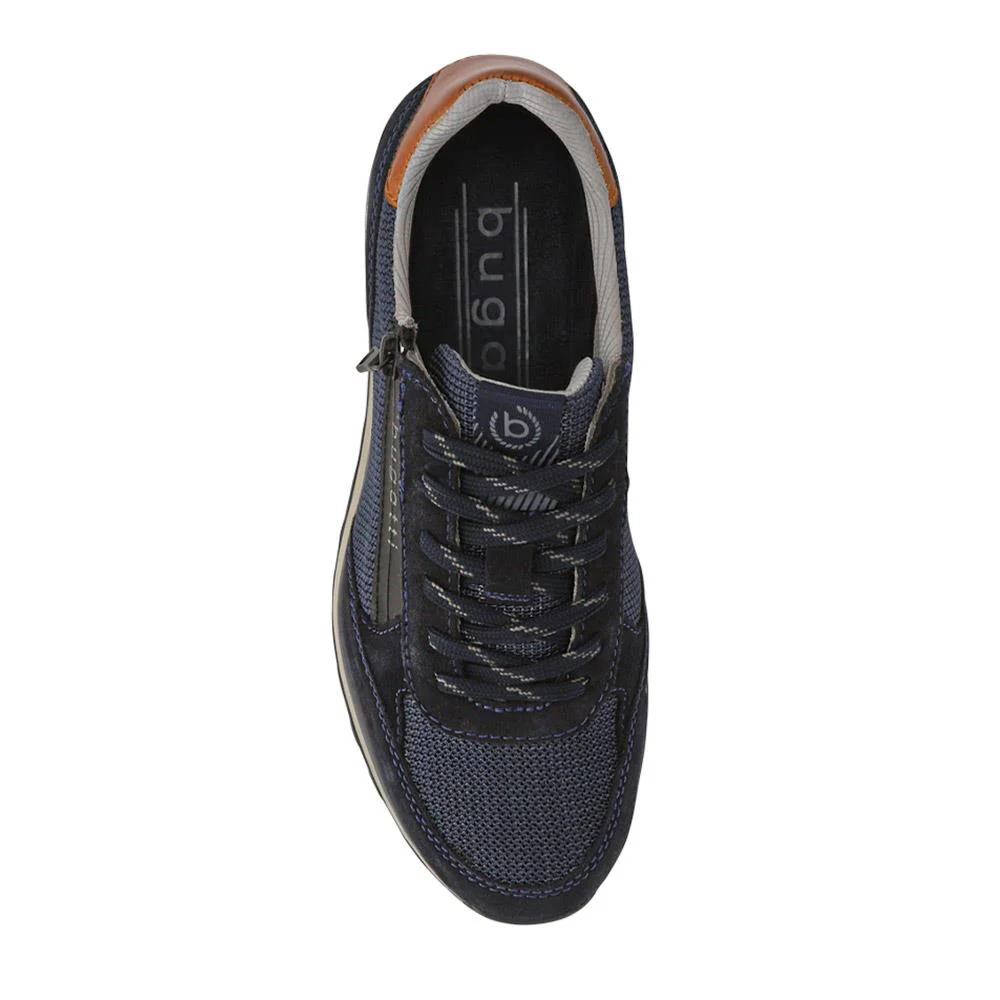 Smart Leather Lace-Up Trainers - BUG41502 / 326 719 - Navy - Image 5