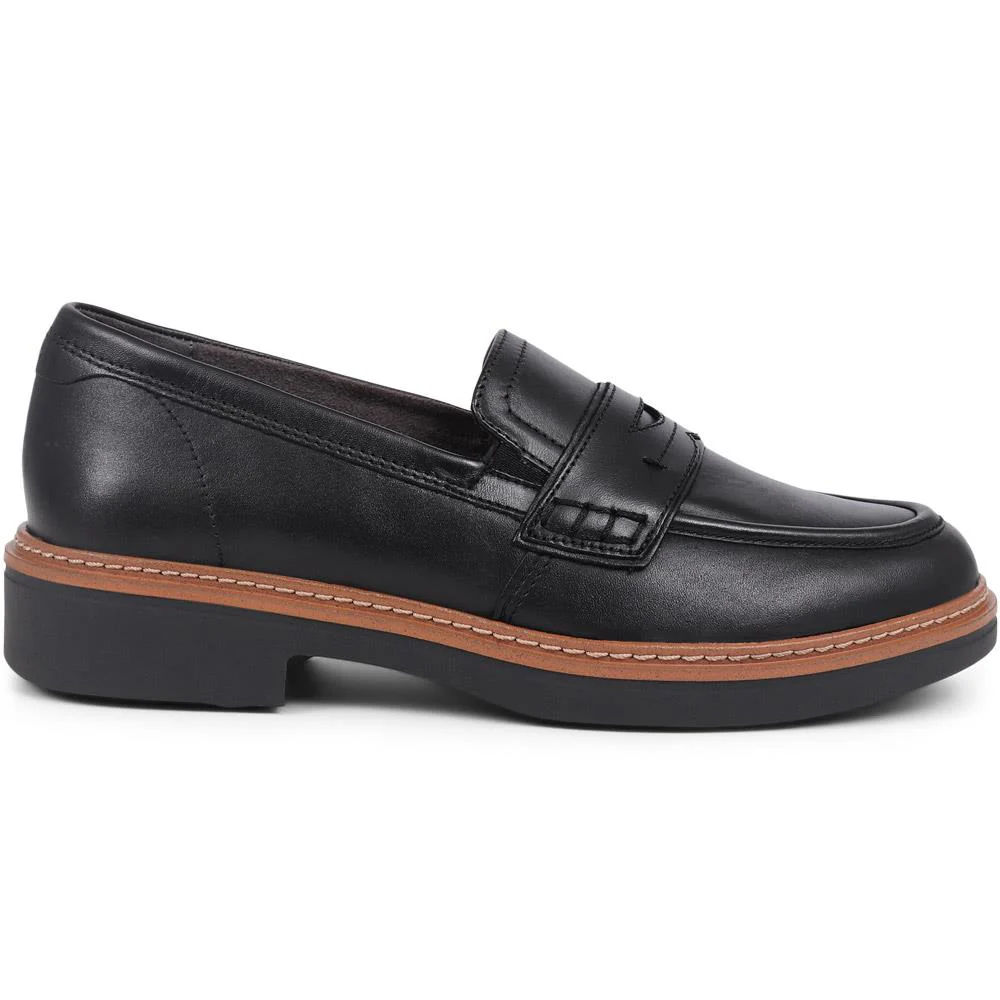 Smart Leather Loafers  - JANA39501 / 325 600 - Black - Image 2