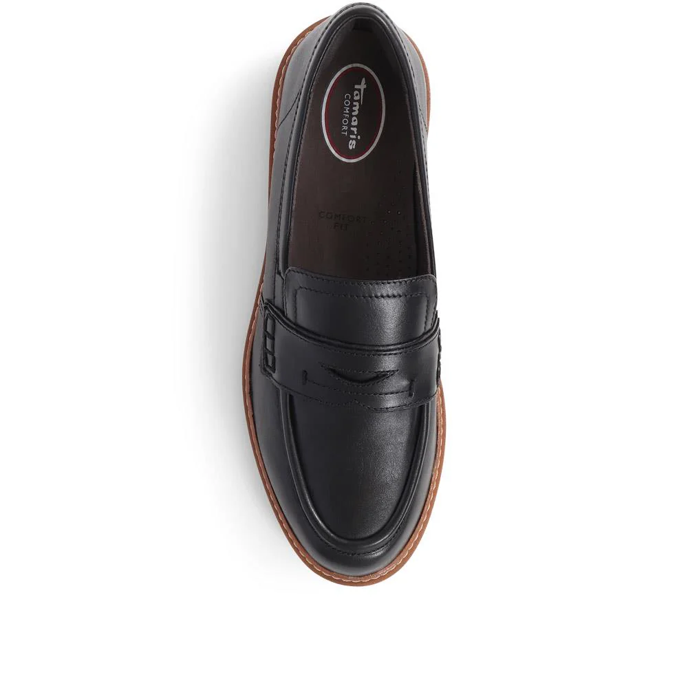 Smart Leather Loafers  - JANA39501 / 325 600 - Black - Image 5