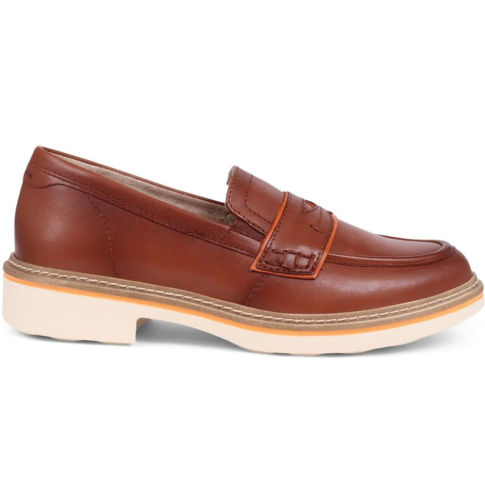 Smart Leather Loafers - JANA39501 / 325 600 - Cognac - Image 2