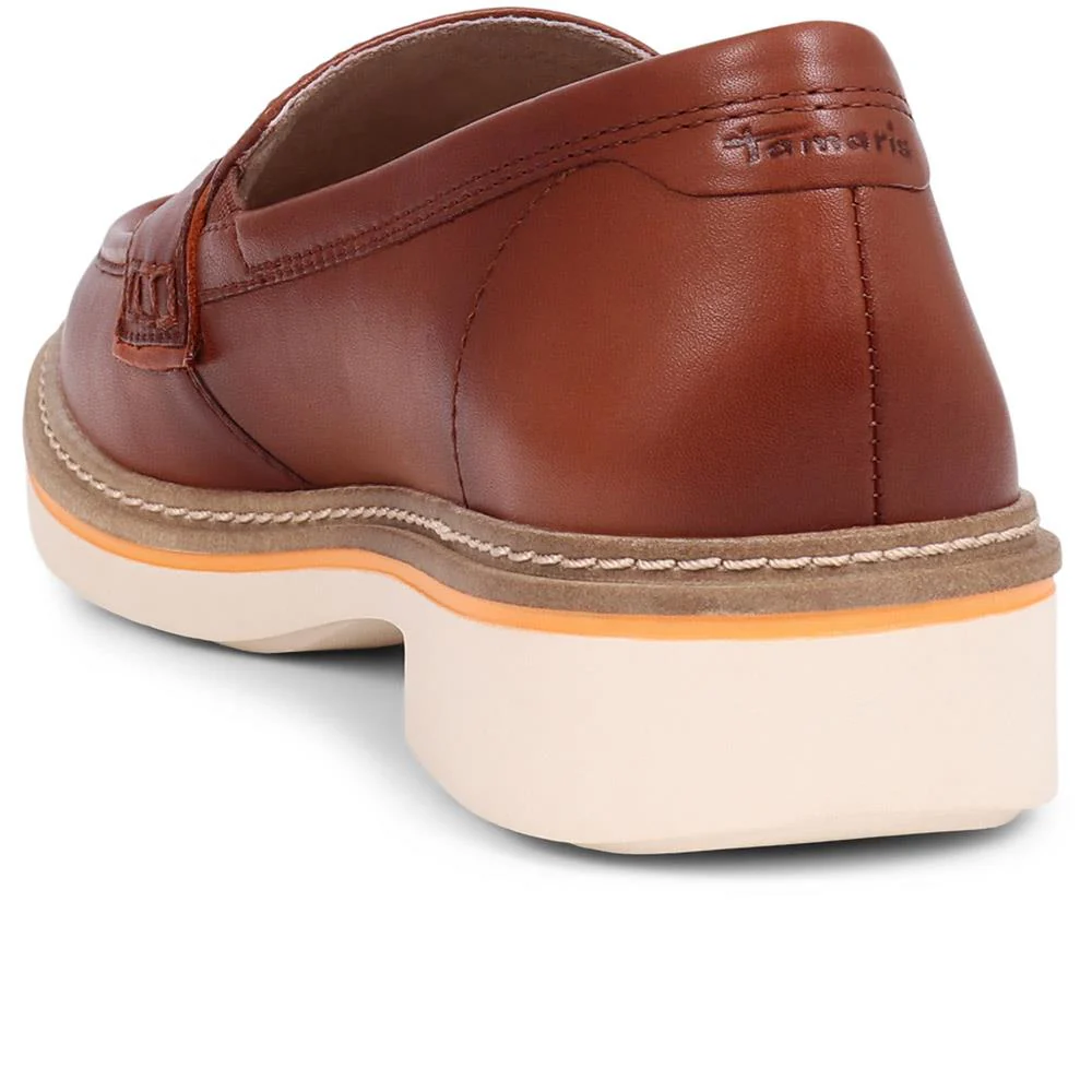 Smart Leather Loafers - JANA39501 / 325 600 - Cognac - Image 3