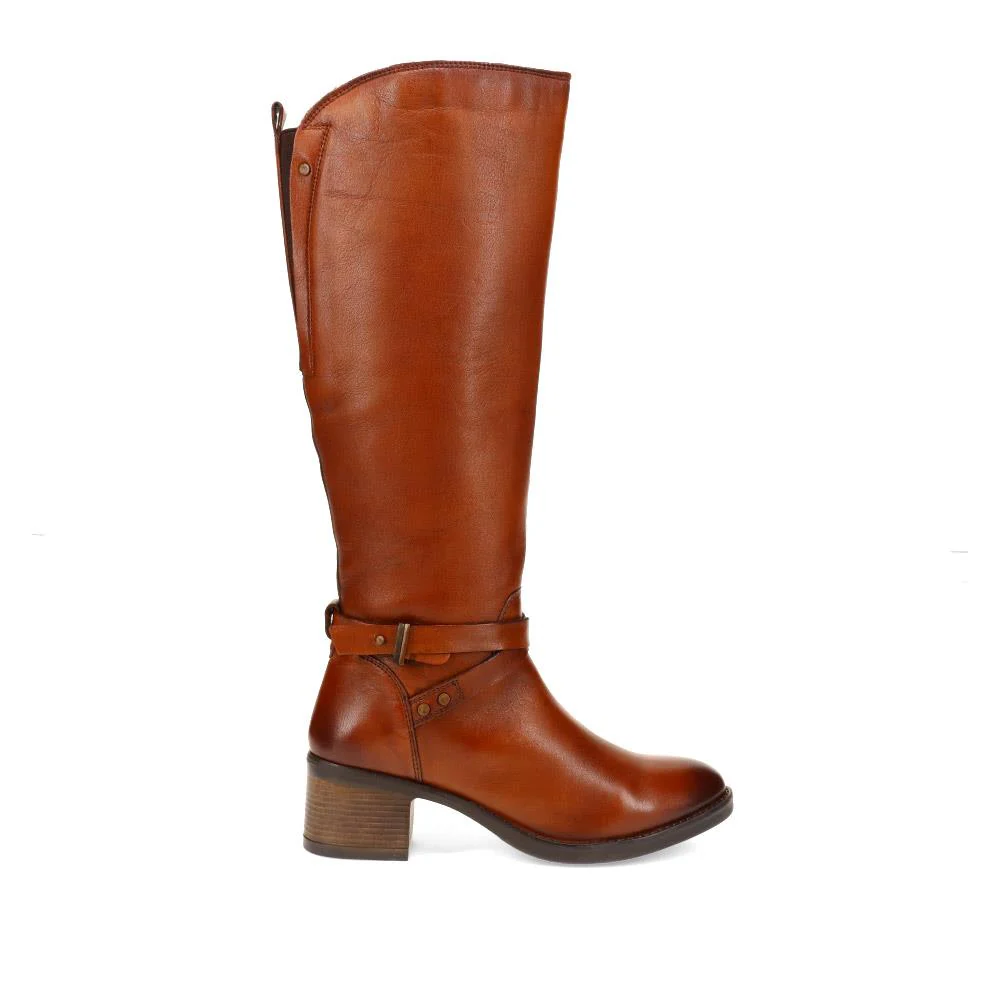 Smart Leather Long Boots - VIROL40011 / 326 488 - Tan - Image 2