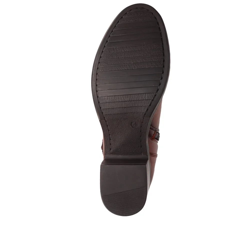 Smart Leather Long Boots - VIROL40011 / 326 488 - Tan - Image 4