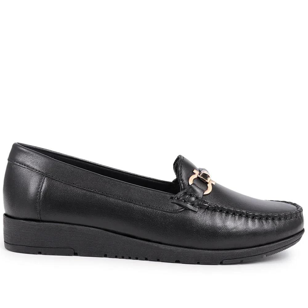Smart Leather Moccasins - NAP40008 / 326 589 - Black - Image 2