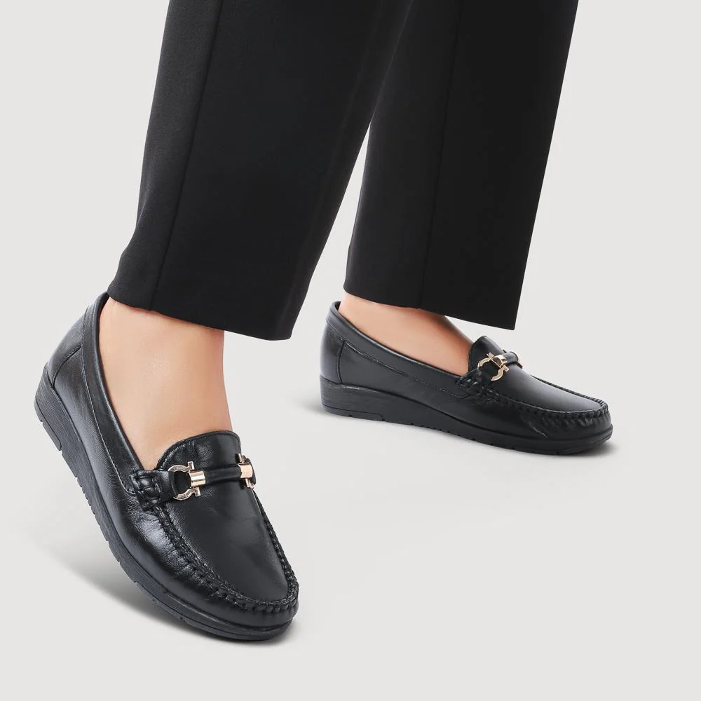 Smart Leather Moccasins - NAP40008 / 326 589 - Black - Image 5