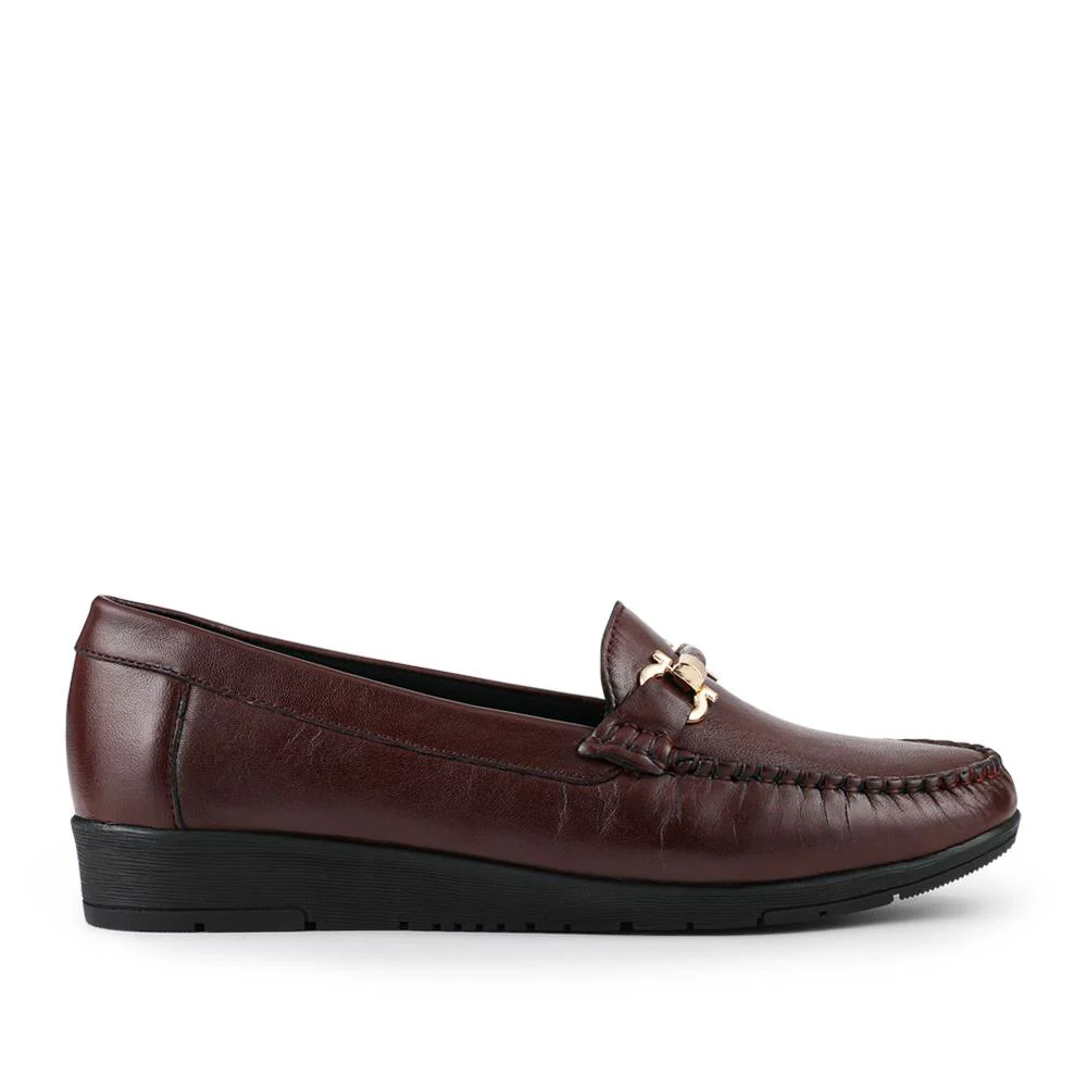 Smart Leather Moccasins - NAP40008 / 326 589 - Burgundy - Image 2
