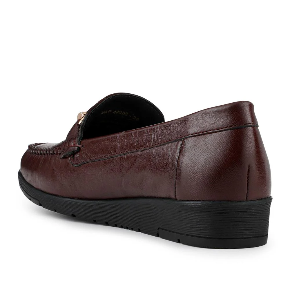 Smart Leather Moccasins - NAP40008 / 326 589 - Burgundy - Image 3