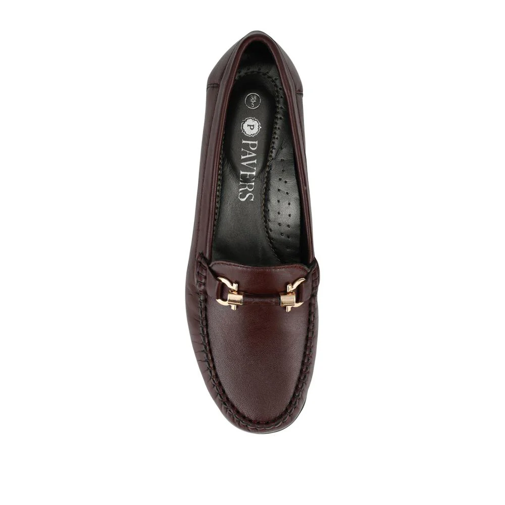 Smart Leather Moccasins - NAP40008 / 326 589 - Burgundy - Image 4