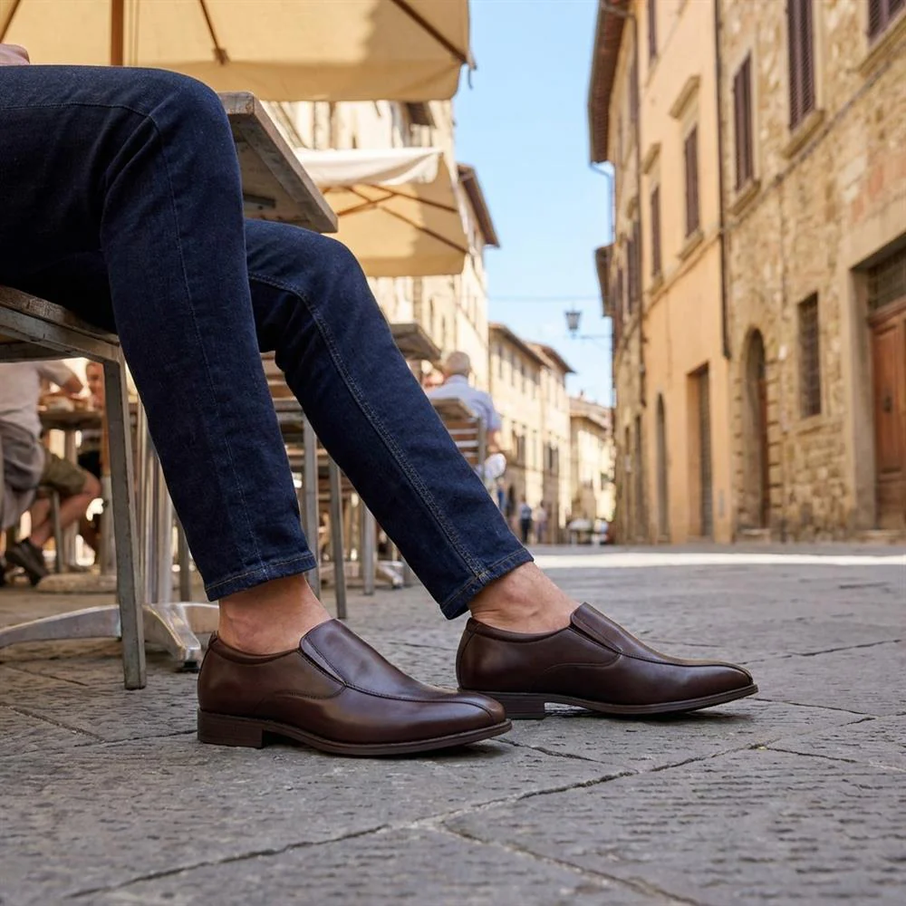 Smart Leather Moccasins - PERFO39001 / 325 237 - Brown - Image 2
