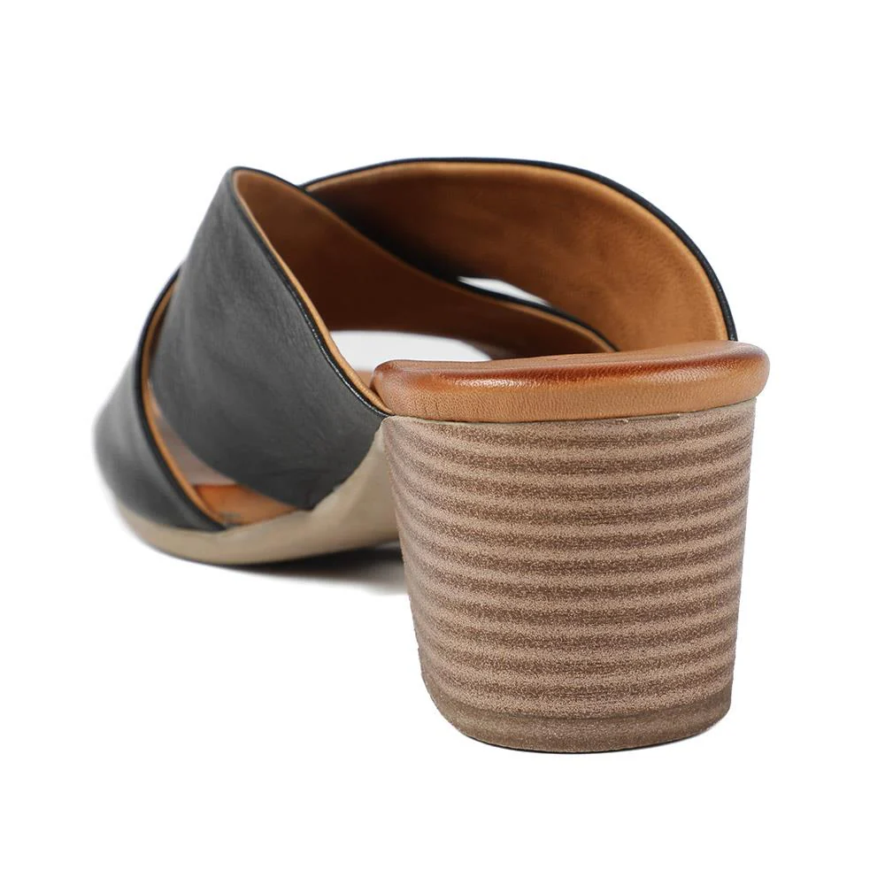 Smart Leather Mules - BELMET41004 / 327 230 - Black - Image 3