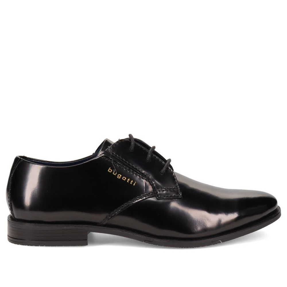 Smart Leather Oxford Shoes - BUG40521 / 326 007 - Black - Image 2