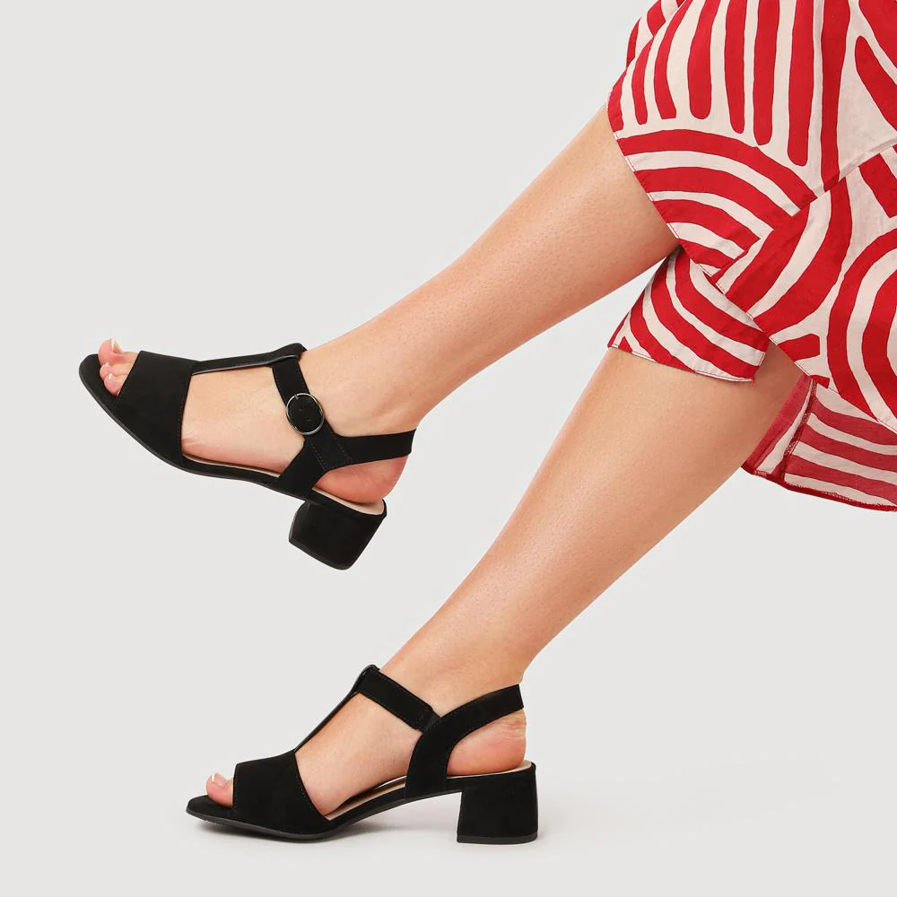 Mead Gabor Smart Leather Sandals - GAB41528 / 327 036 - Black - Image 5