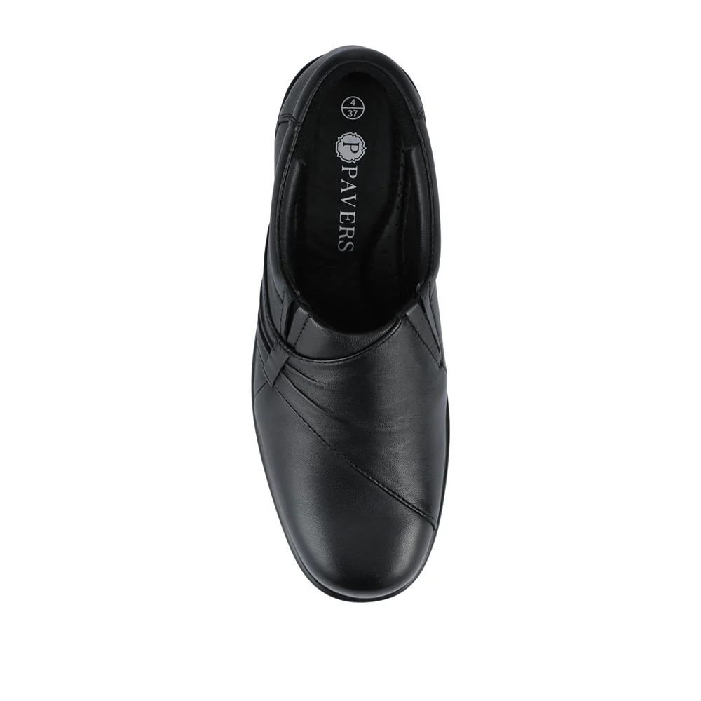 Smart Leather Slip-On Shoes - KF42001 / 328 024 - Black - Image 2