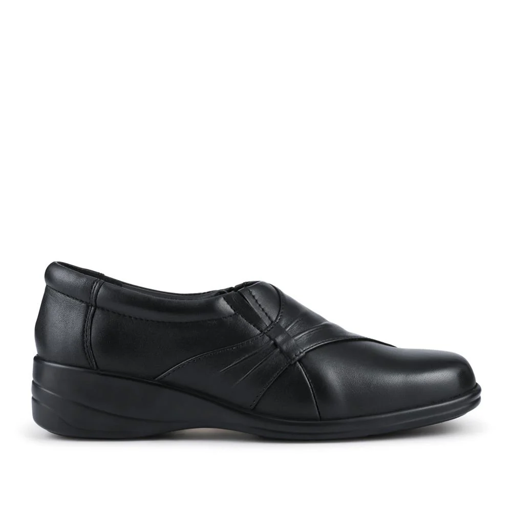 Smart Leather Slip-On Shoes - KF42001 / 328 024 - Black - Image 3
