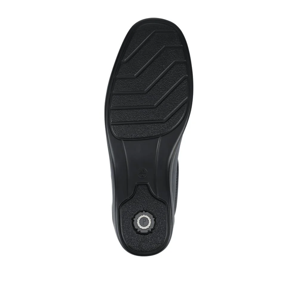 Smart Leather Slip-On Shoes - KF42001 / 328 024 - Black - Image 4