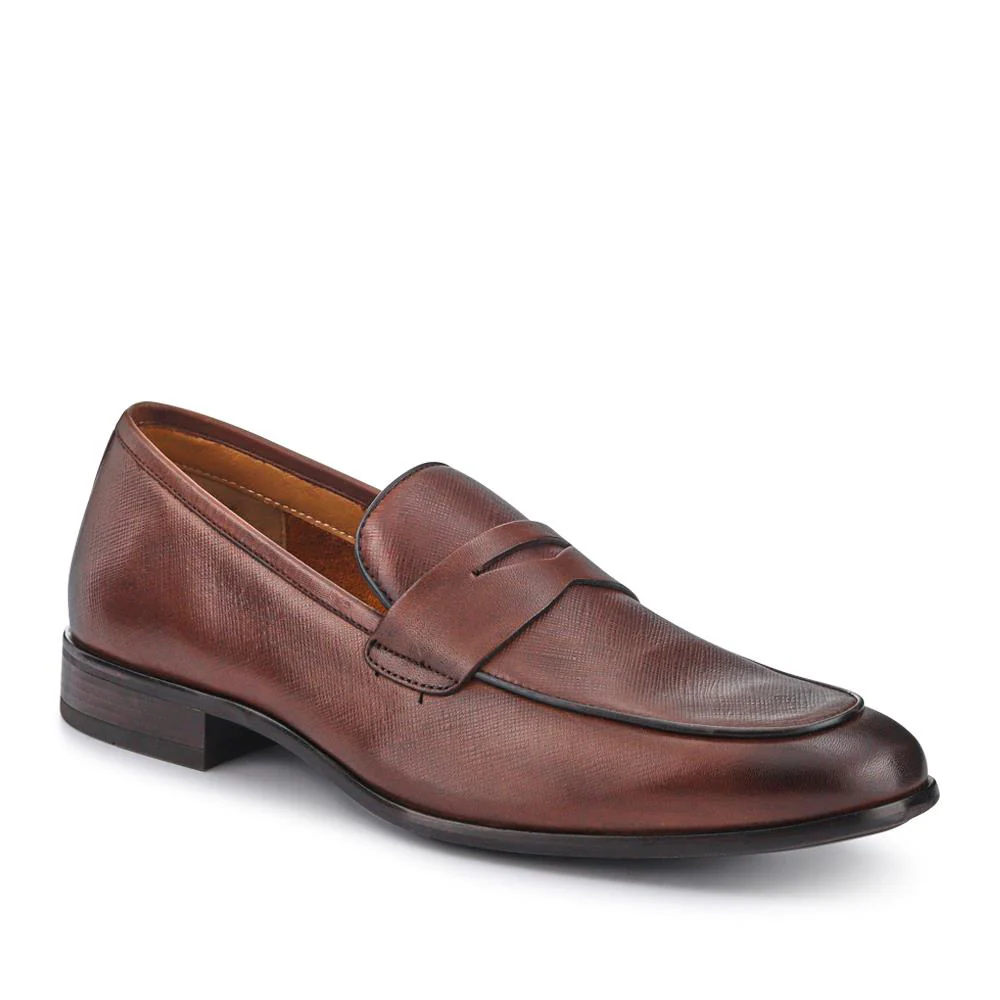 Smart Leather Slip-On Shoes - PERFO41000 / 327 384 - Brown