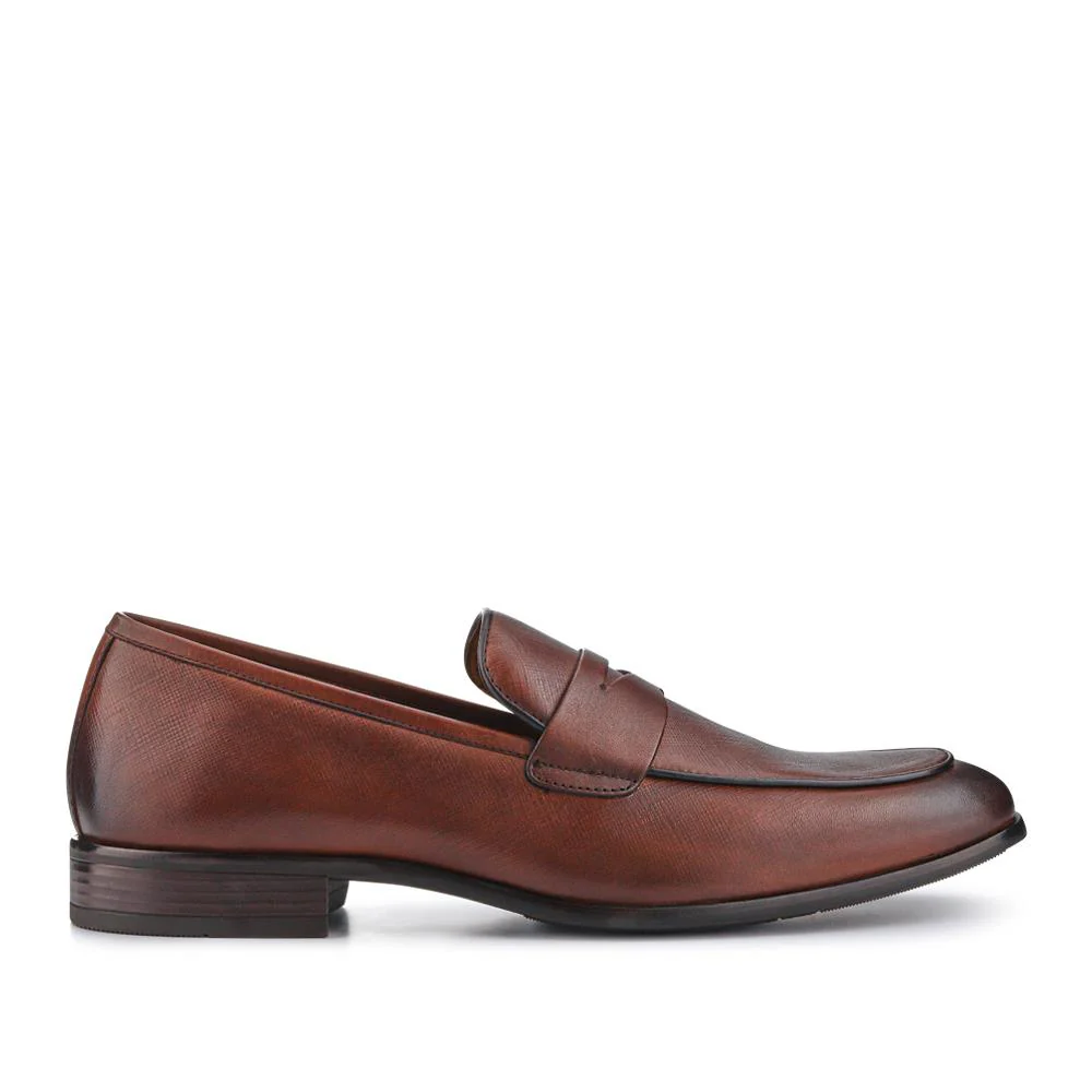 Smart Leather Slip-On Shoes - PERFO41000 / 327 384 - Brown - Image 2