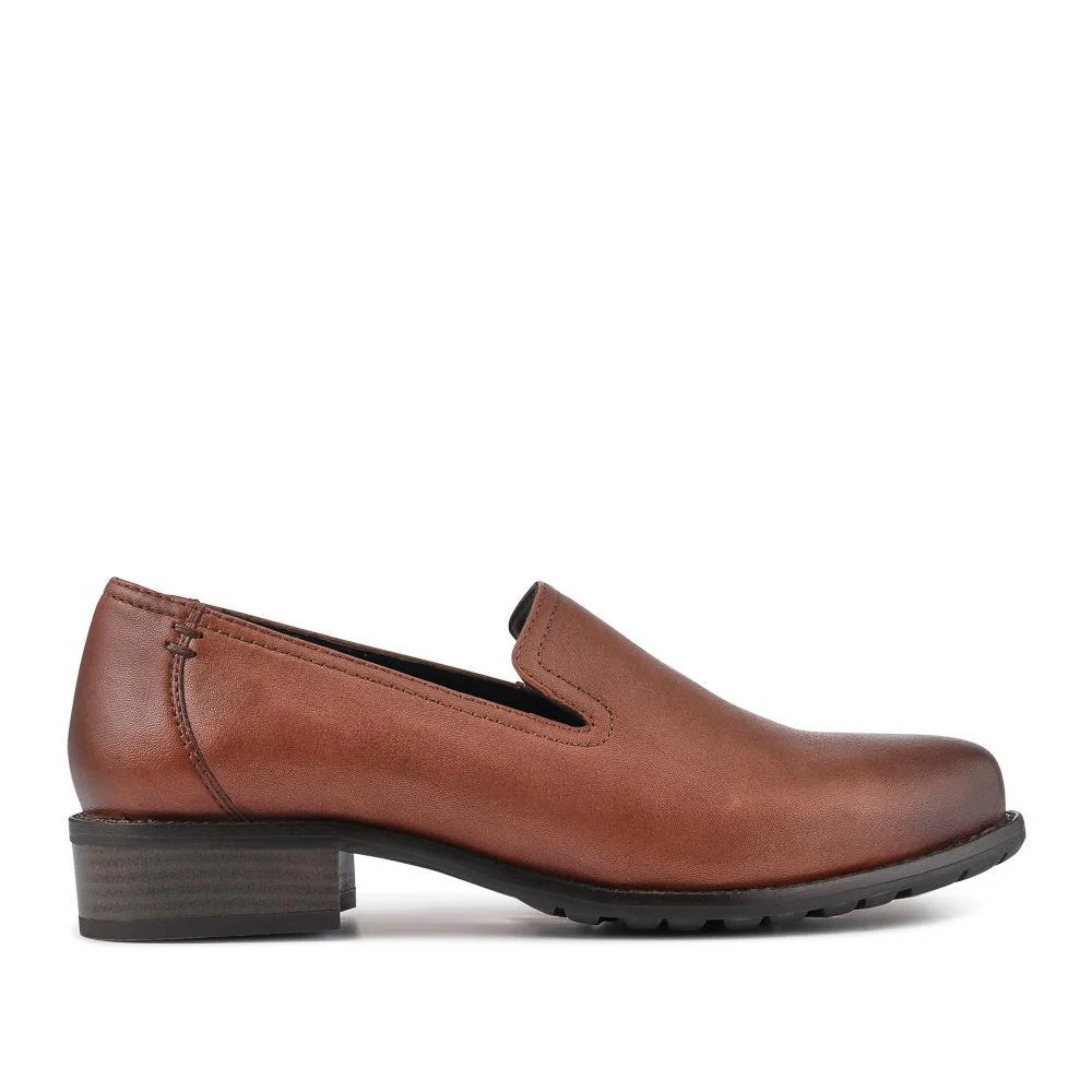 Smart Leather Slip-On Shoes - RNB42005 / 327 953 - Tan - Image 2
