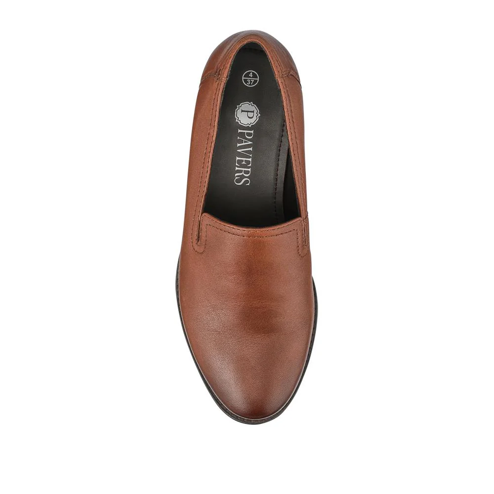 Smart Leather Slip-On Shoes - RNB42005 / 327 953 - Tan - Image 4